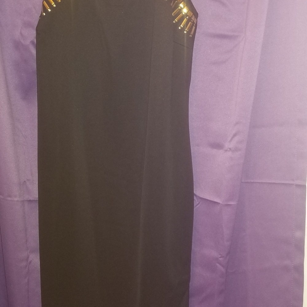 Black and Gold mini dress